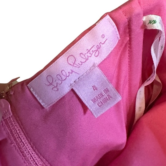 🔆 Lilly Pulitzer Strapless Floral Lace Bowen Dress, Size 4 - Picture 6 of 6